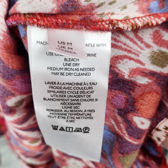 Anthropologie Robin Tiered Mini Dress Whimsical‎ Cat Ruffled Red Medium - Picture 4 of 7